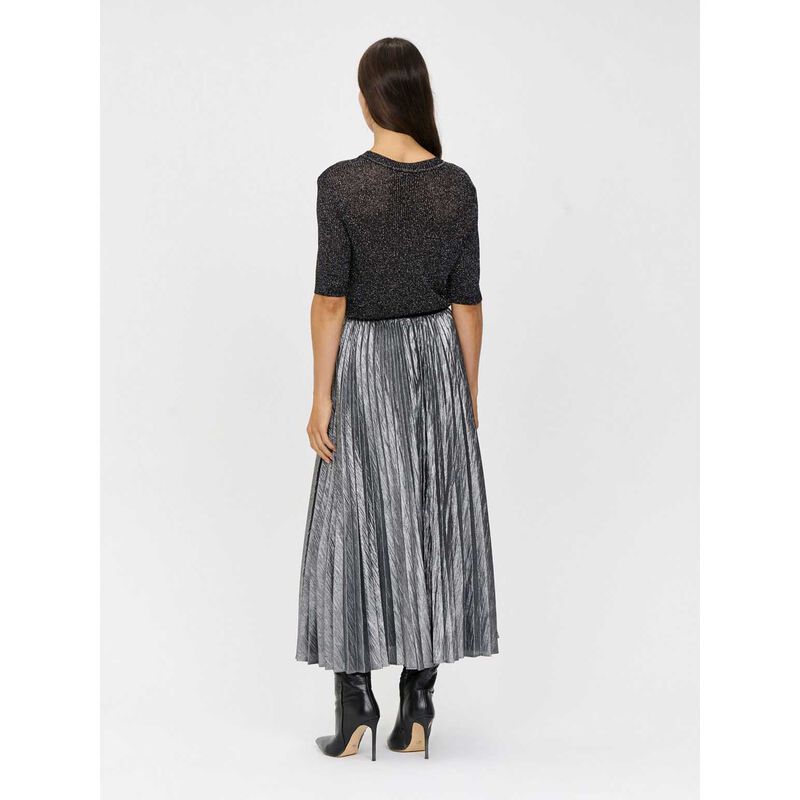 Veronika Maine Lurex Pointelle Knit T-Shirt image number 1